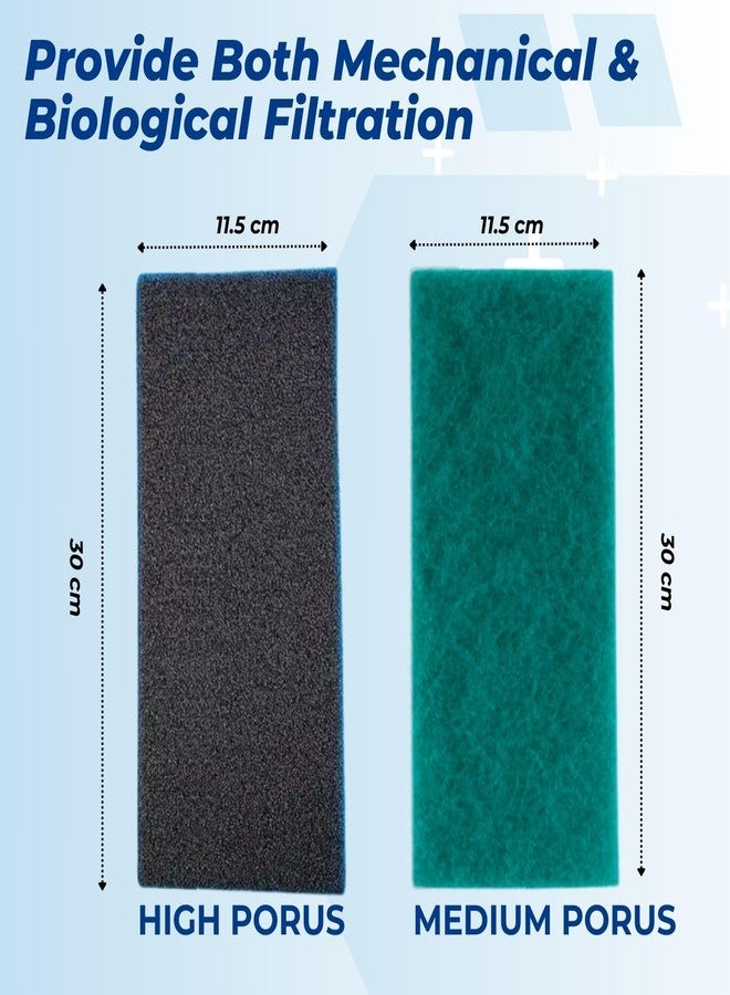 إسفنجة ترشيح بيولوجية لأحواض السمك من فاييناتو®، قطعتان، أخضر + أسود (30 × 11 × 2 سم) | توفر ترشيحًا ميكانيكيًا وبيولوجيًا | متينة وقابلة لإعادة الاستخدام | مثالية للمياه العذبة والمالحة - Image 5